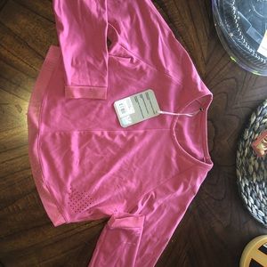Gymshark Whitney Simmons Long Sleeve Crop Top Pink